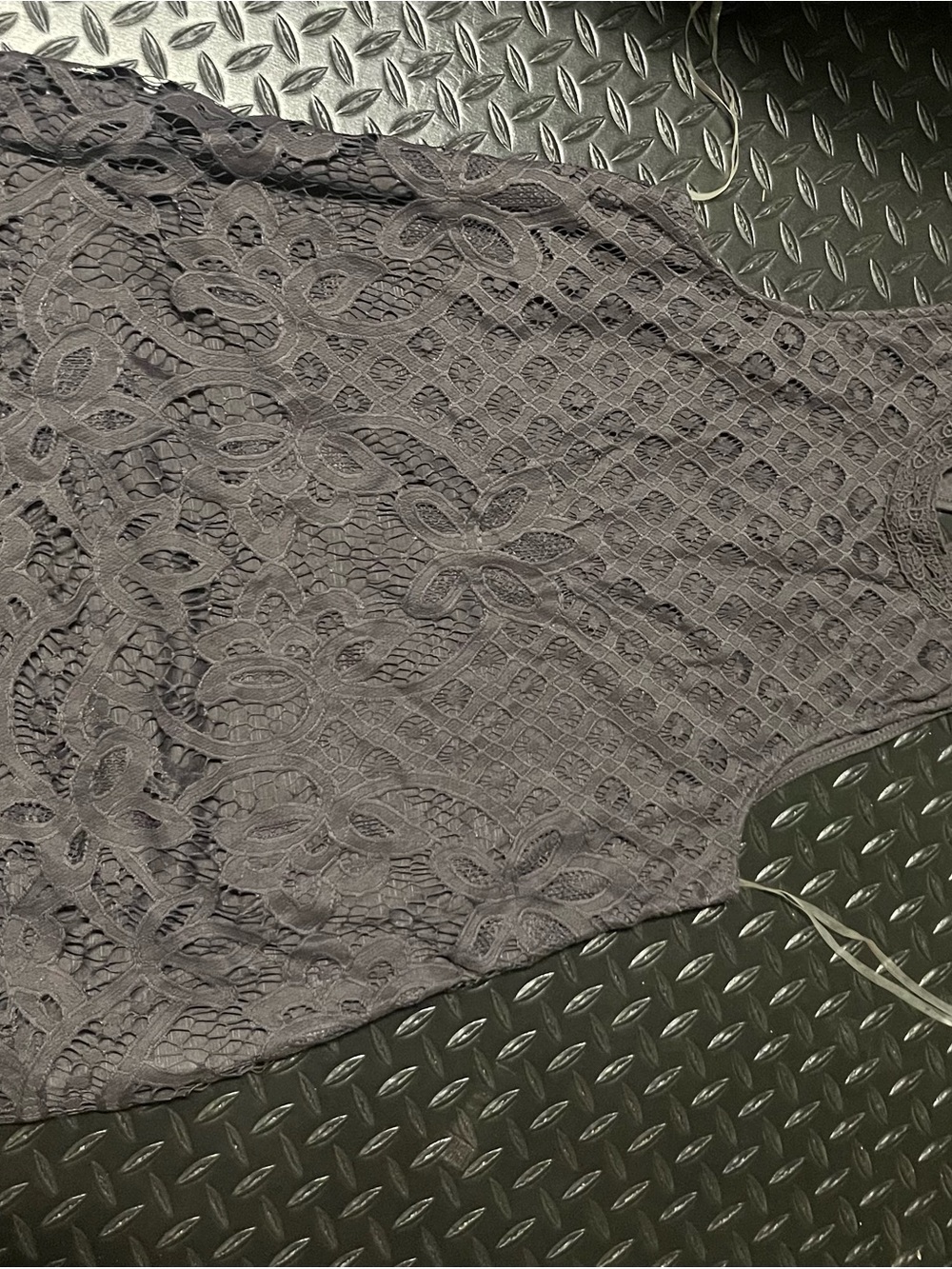 Gray Lace top in Charcoal.. sleeveless… new with tags size S
